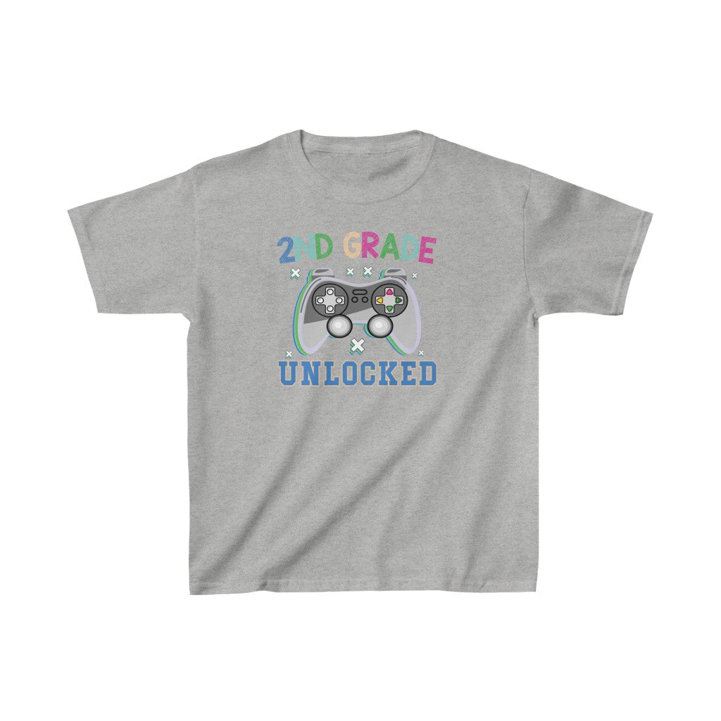 2nd grade unlocked, video gamer back to school shirt