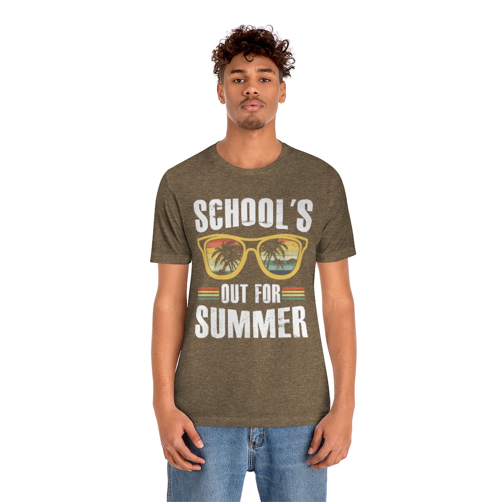 School's Out For Summer Male Teacher T-Shirt Unisex Sizing