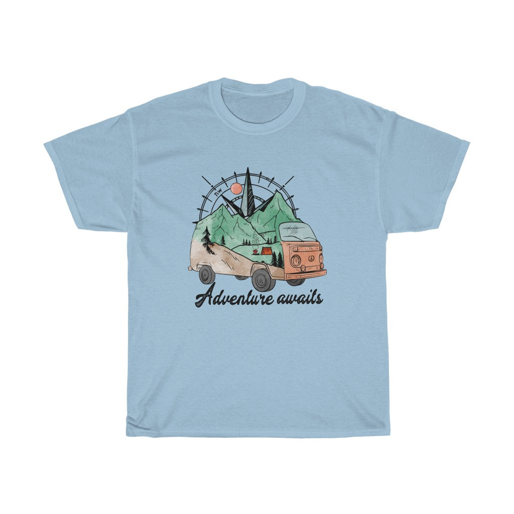 Adventure Awaits heavy cotton unisex T-shirt