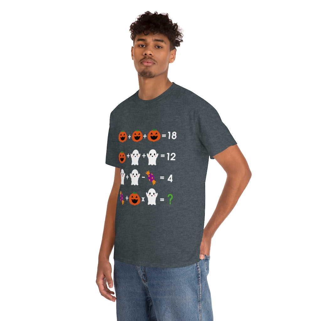 Math Equation Riddle Halloween shirt for teachers