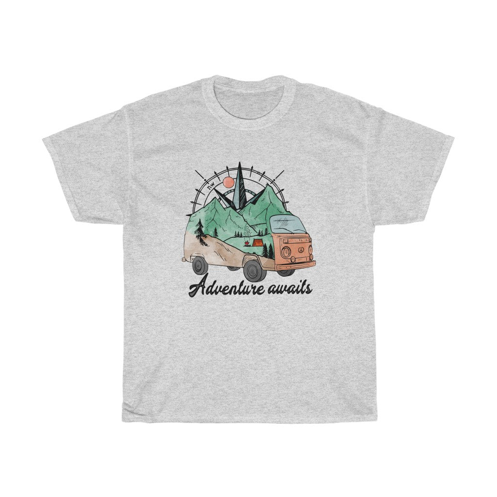 Adventure Awaits heavy cotton unisex T-shirt