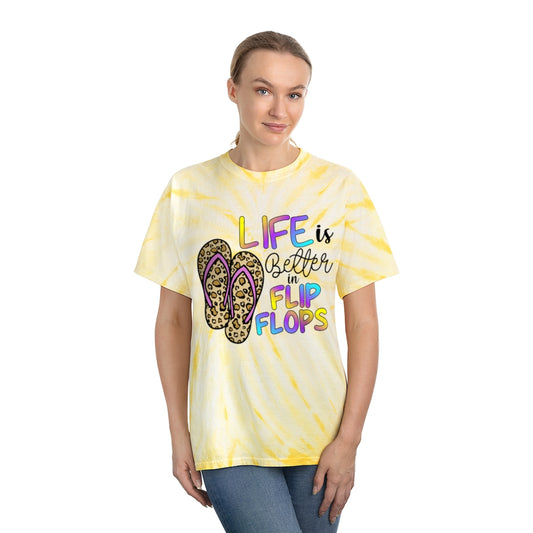 Life Is Better In Flip Flops Summer Tie-Dye T-shirt