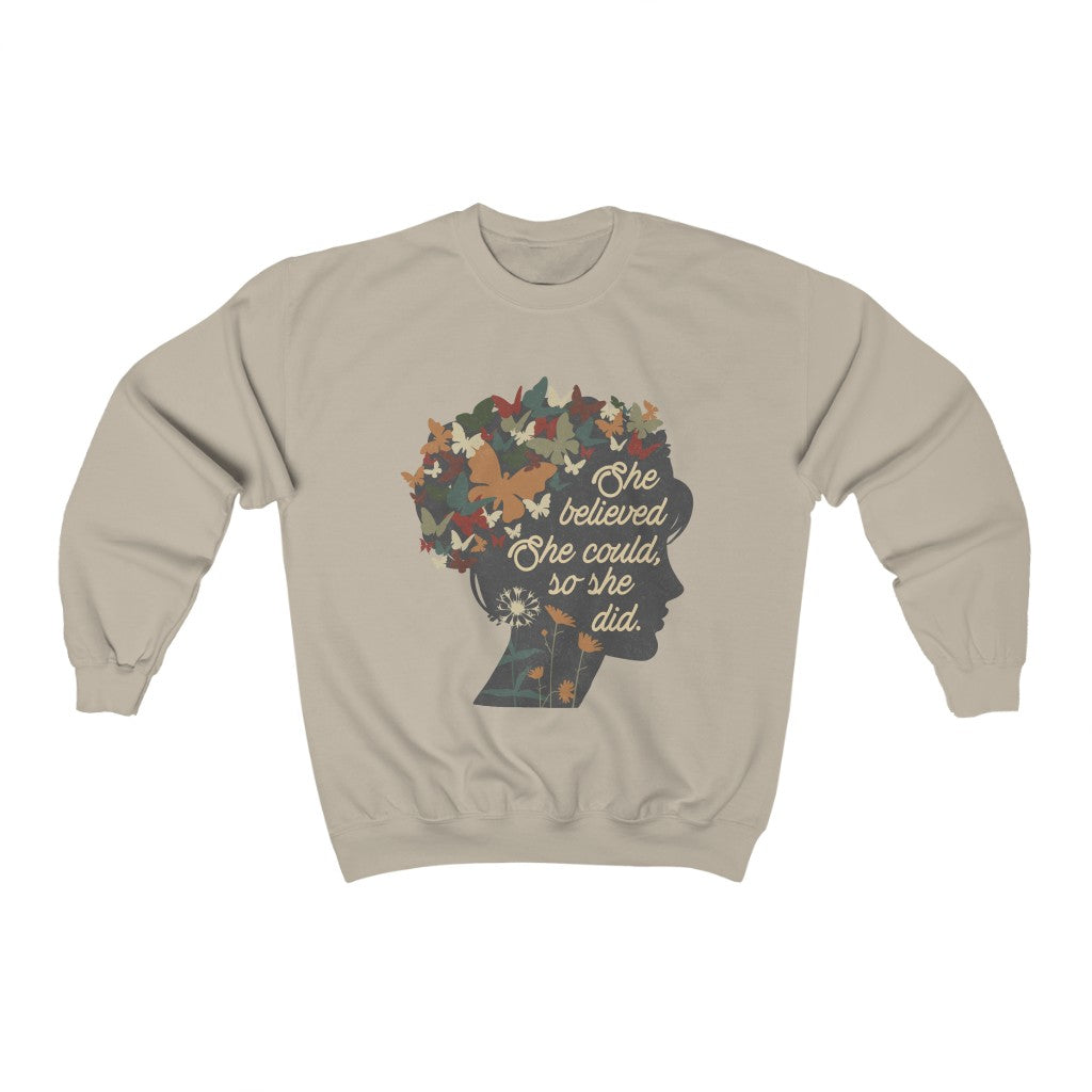 She Believed She Could So She Did Boho Sweatshirt