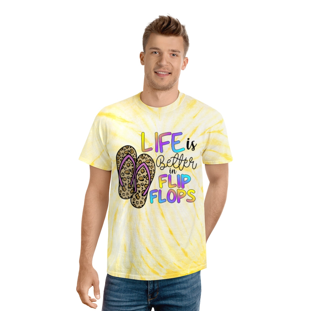 Life Is Better In Flip Flops Summer Tie-Dye T-shirt