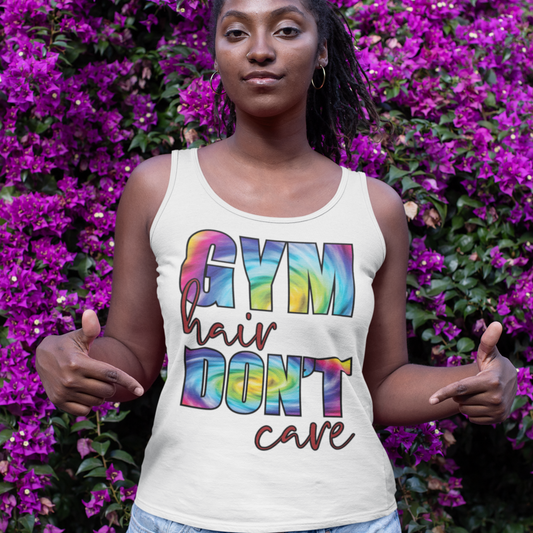 Gym Hair Don't Care Women's Ideal Racerback Tank